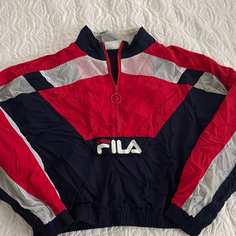 Fila Red and Navy Windbreaker Jacket